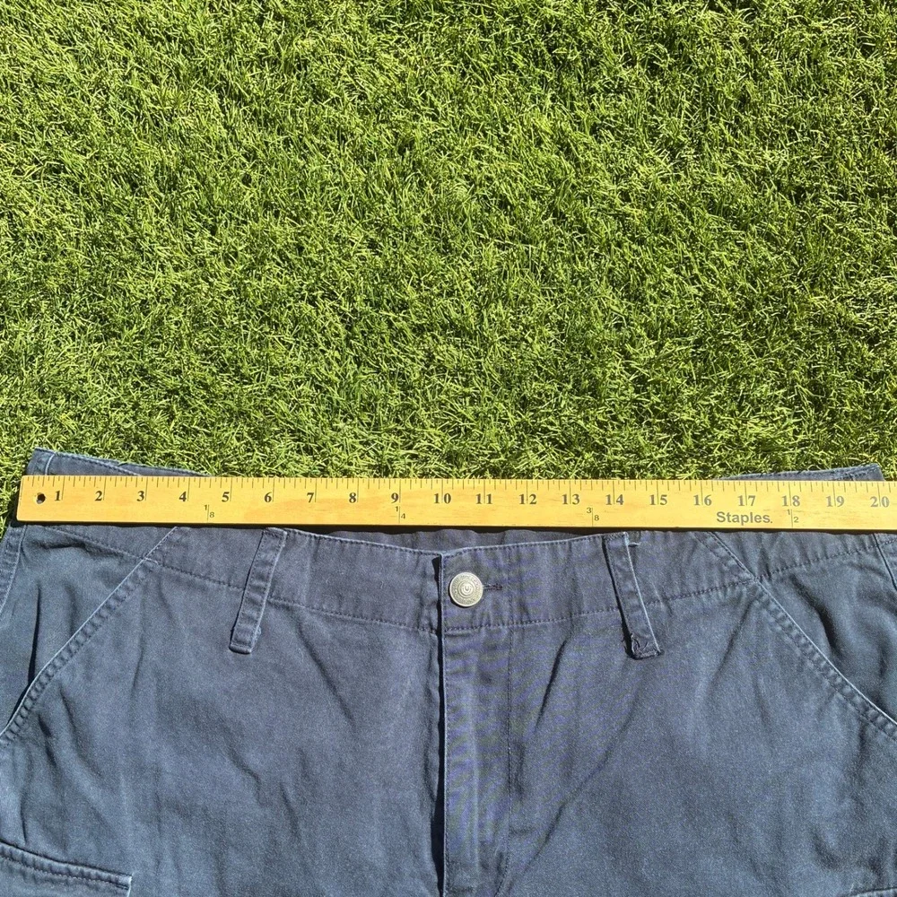 True Religion Mens 40x12 Navy Blue Cargo Shorts Relaxed Fit Utility Y2K Skater